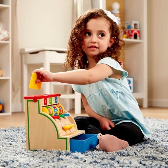 Caisse enregistreuse en bois 123 Melissa & Doug