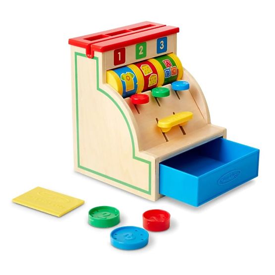 Caisse enregistreuse en bois 123 Melissa & Doug