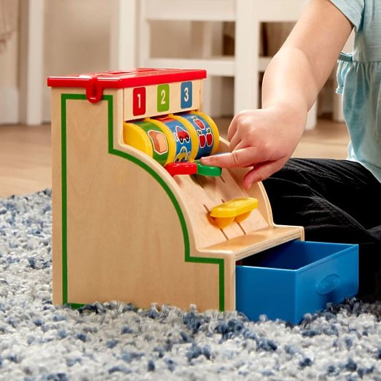 Caisse enregistreuse en bois 123 Melissa & Doug