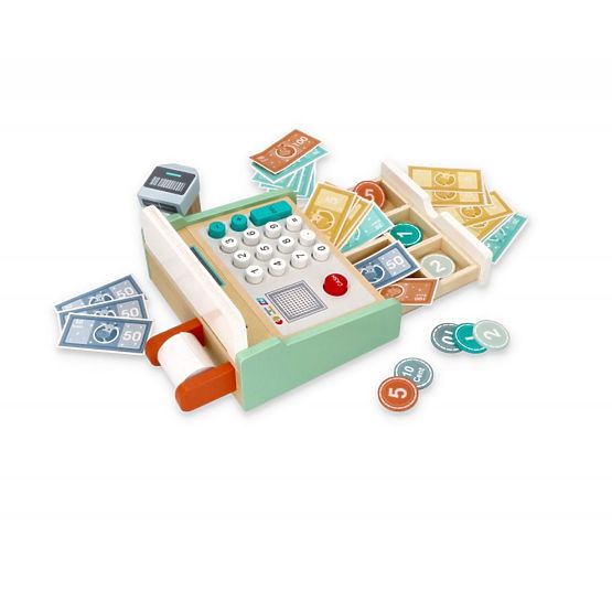 Caisse enregistreuse pastel - jouet en bois