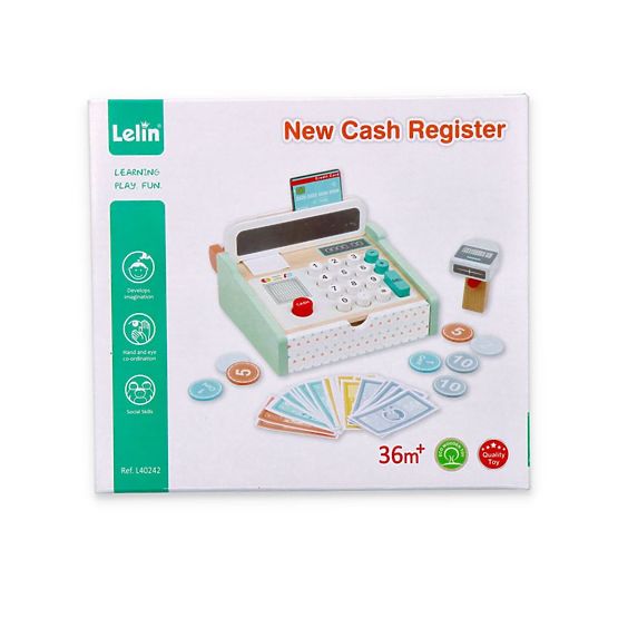 Caisse enregistreuse pastel - jouet en bois