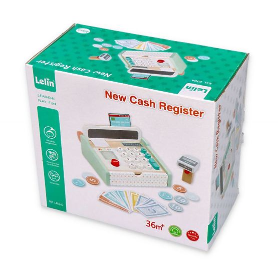 Caisse enregistreuse pastel - jouet en bois
