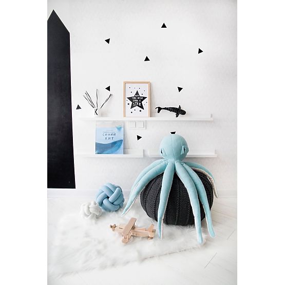 Calmar en peluche - bleu