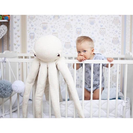 Calmar en peluche - écru