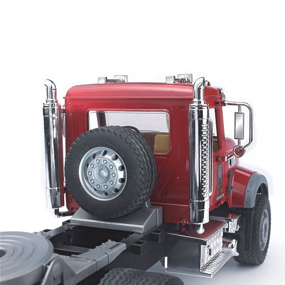 Camion Bruder MACK Granit avec remorque et tracteur JCB