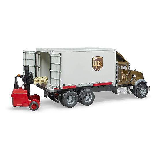 Camion Bruder Mack UPS avec chariot élévateur