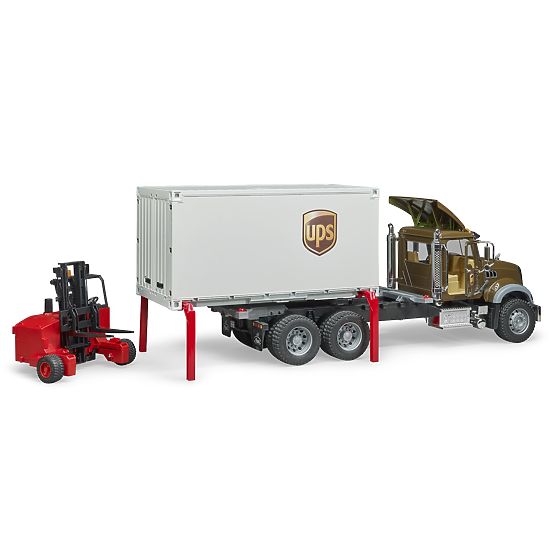 Camion Bruder Mack UPS avec chariot élévateur