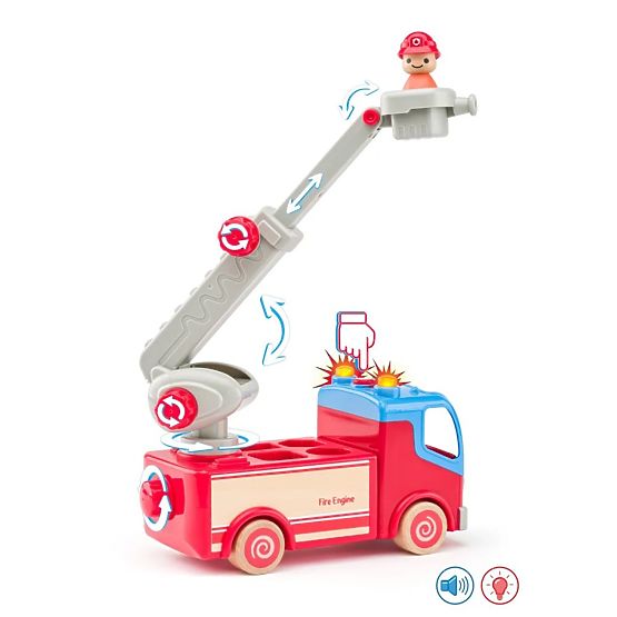 Camion de pompier avec échelle pivotante et plateforme Woody