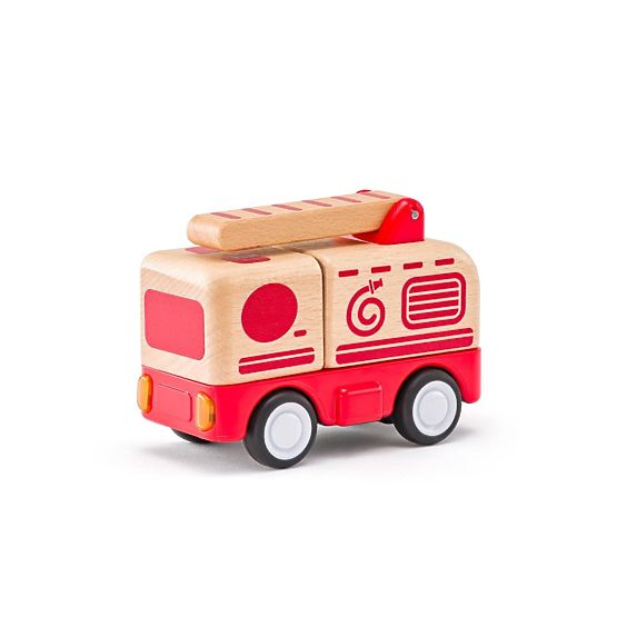 Camion de pompier avec éclairage et signalisation