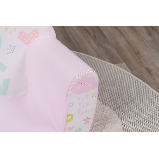 Canapé enfant Ours Mint - rose-blanc