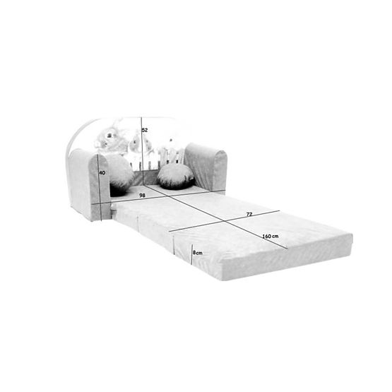 Canapé enfant Ours 2 - brun et beige