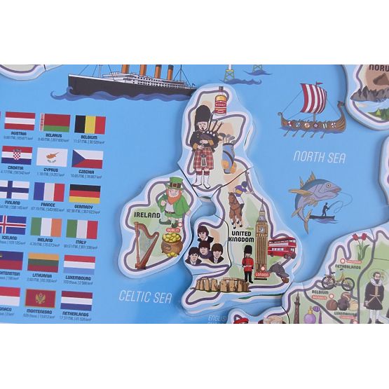 Carte magnétique de l'Europe XXXL