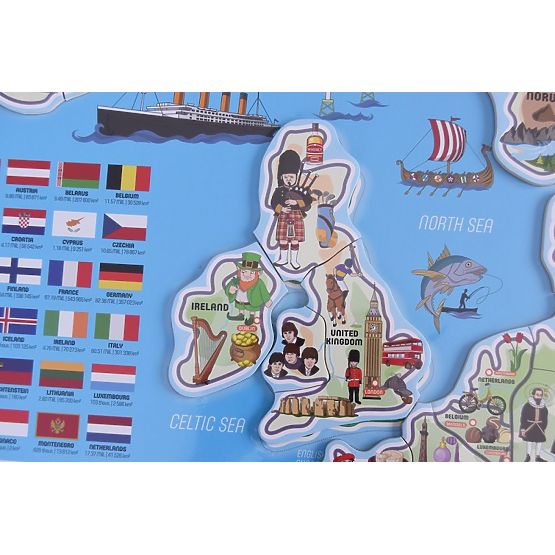 Carte magnétique de l'Europe XXXL