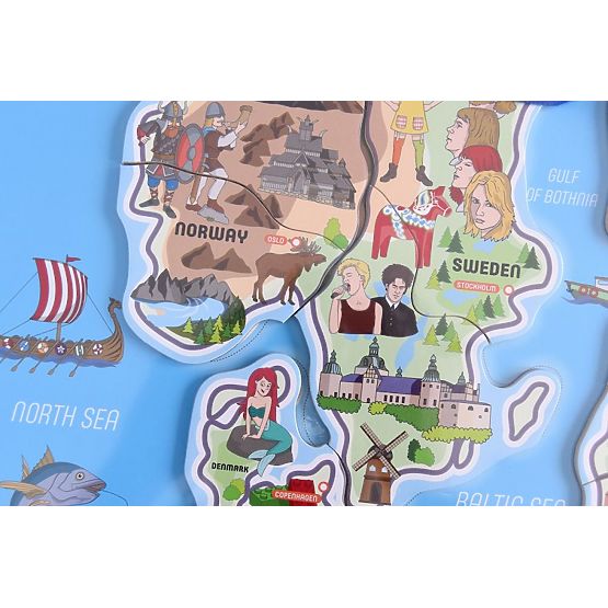 Carte magnétique de l'Europe XXXL