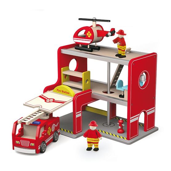 Caserne de pompiers avec accessoires