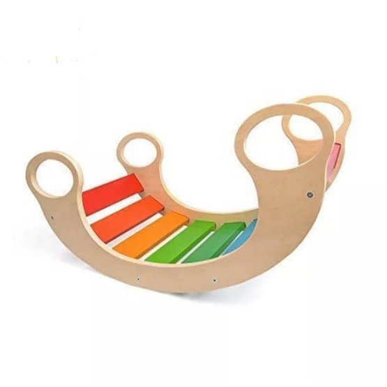 Balançoire Montessori en bois Jumbo - colorée