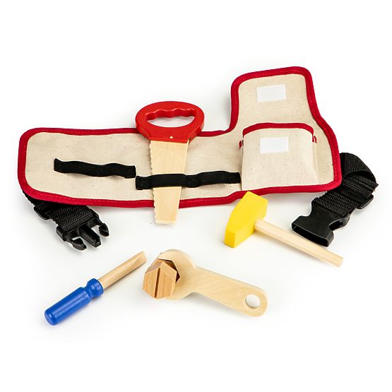 Ceinture pour enfants avec outils en bois