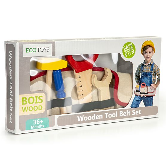 Ceinture pour enfants avec outils en bois