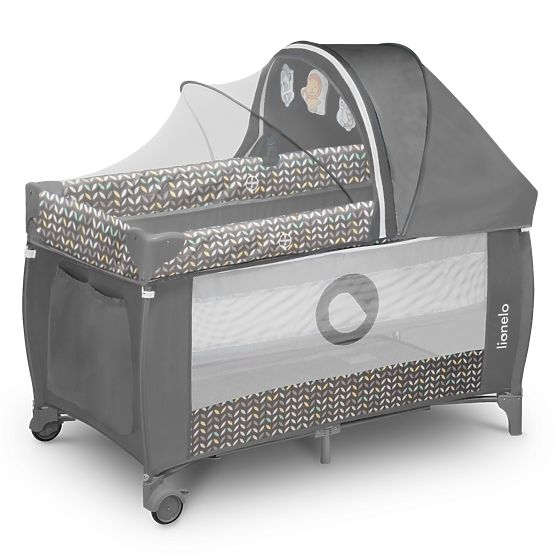 Lit de voyage Sven 2in1 avec accessoires - gris