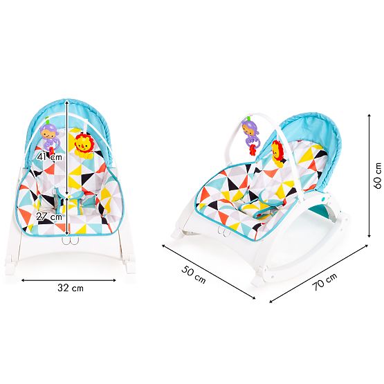 Chaise à bascule colorée pour enfants Nico