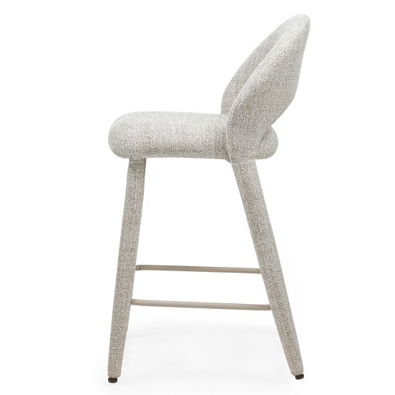 Chaise de bar Ella crème-brun