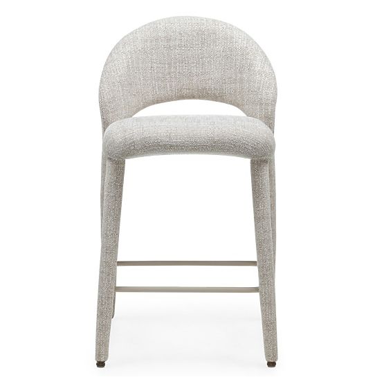 Chaise de bar Ella crème-brun