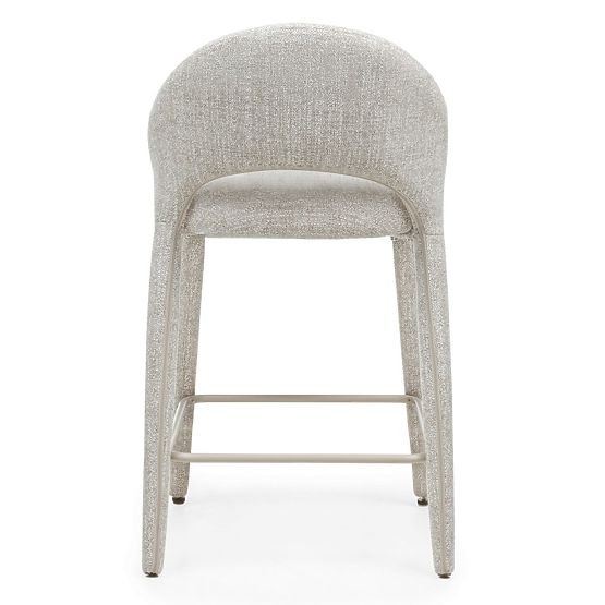 Chaise de bar Ella crème-brun