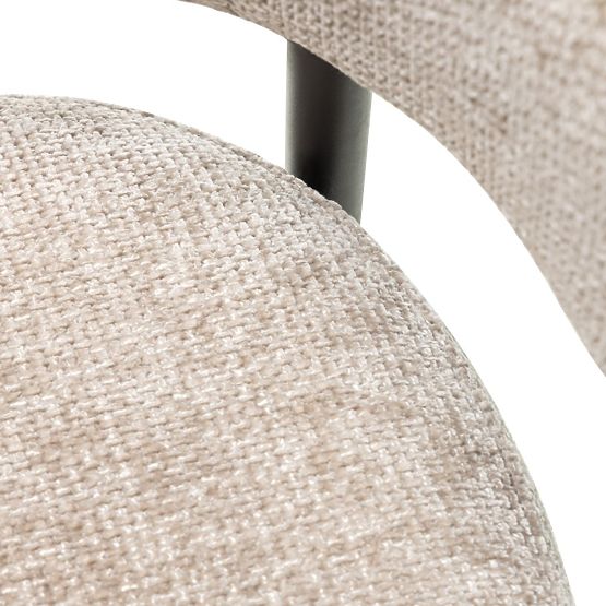 Chaise de bar Rosario beige/pieds noirs