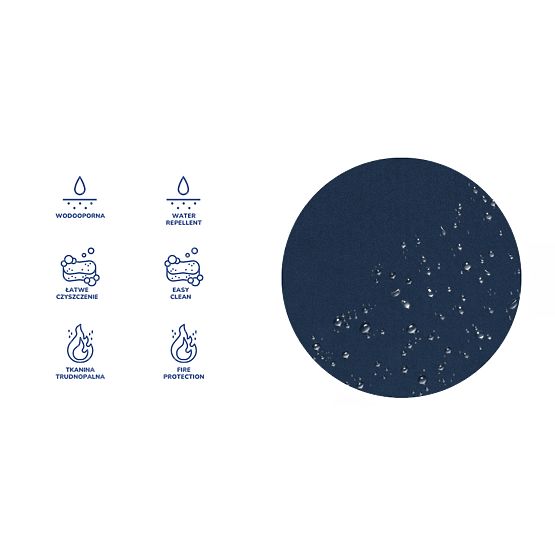 Chaise ergonomique pour bureau ajustée pour une hauteur de 159-188 cm - bleu marine