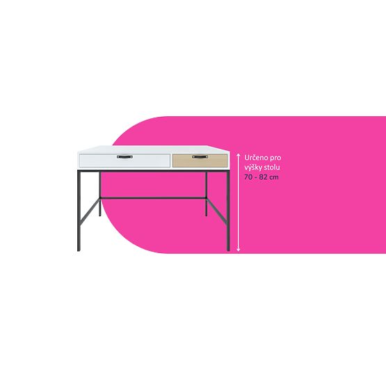 Chaise ergonomique pour enfants ajustée à une hauteur de 119-142 cm - rose