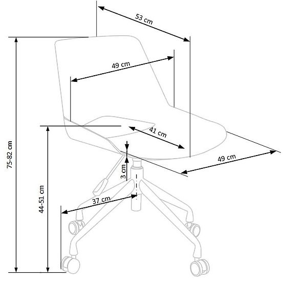 Chaise de bureau Scorpio - gris cendre