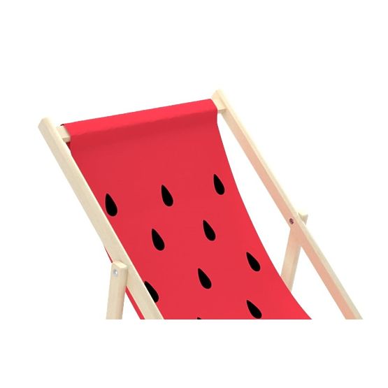 Chaise longue de plage pastèque