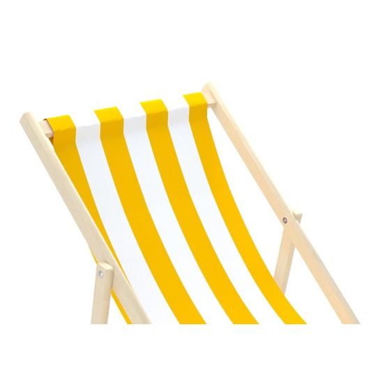 Chaise de plage Stripes - jaune-blanc