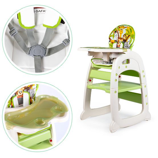 Chaise de salle à manger 2in1 - verte