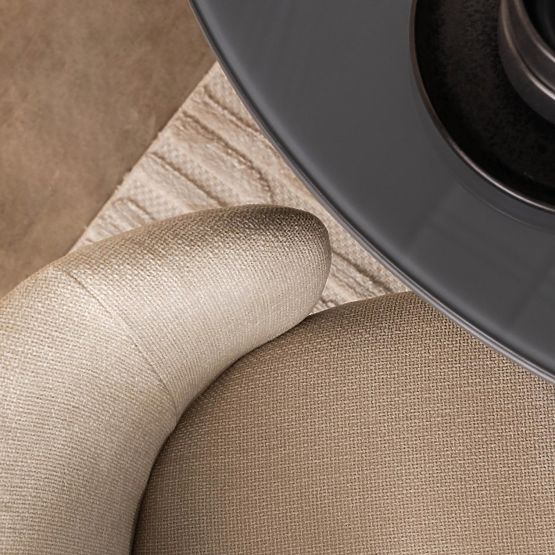 Chaise de salle à manger Larisa, beige clair/pieds noirs