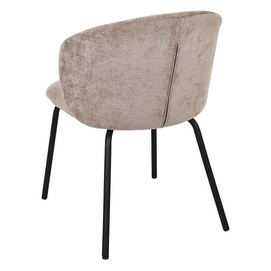 Chaise de salle à manger Larisa, marron/pieds noirs