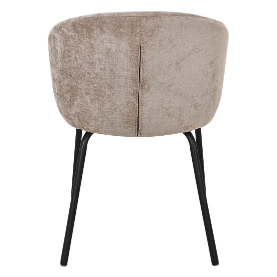 Chaise de salle à manger Larisa, marron/pieds noirs