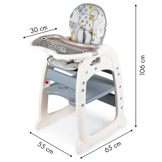 Chaise de salle à manger Mouse 2in1 - gris