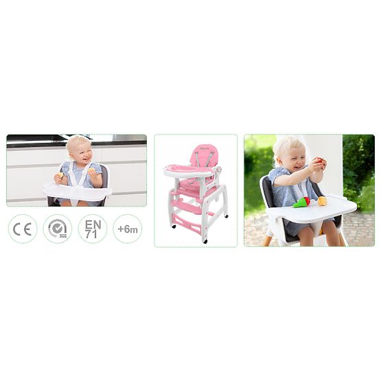 Chaise de salle à manger Pinky 3en1