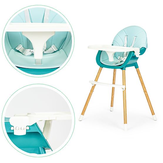Chaise de salle à manger Polly 2in1 - turquoise