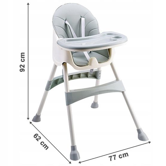 Chaise de salle à manger Prima 2en1 - gris