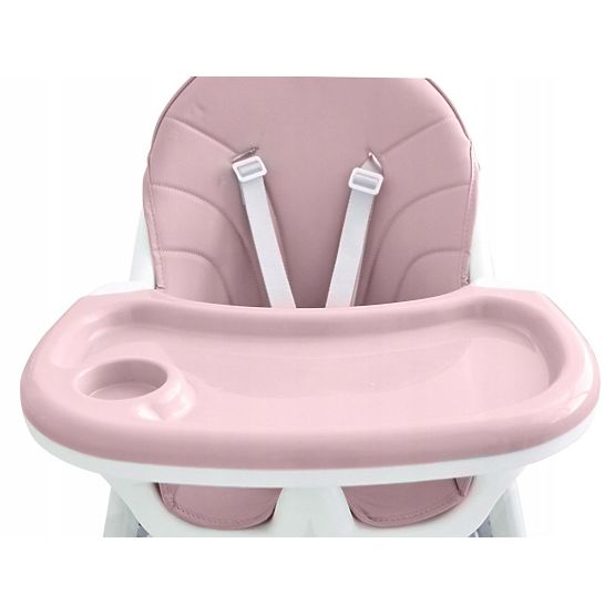 Chaise de salle à manger Prima 2en1 - rose et blanc