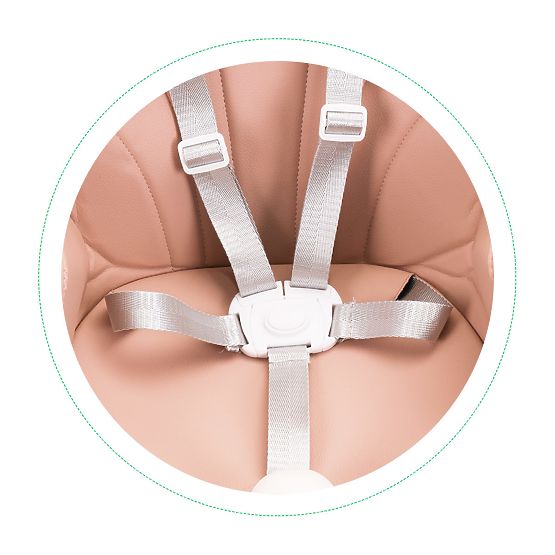 Chaise de salle à manger Prima 2en1 - rose et blanc