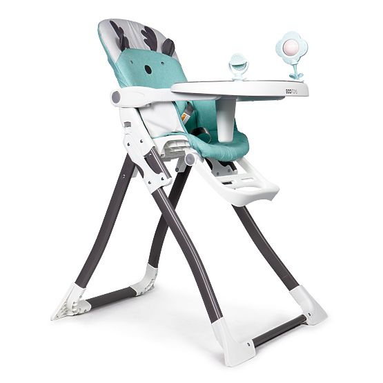 Chaise de salle à manger renne - blanc-turquoise