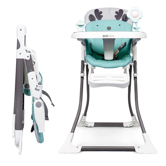 Chaise de salle à manger renne - blanc-turquoise