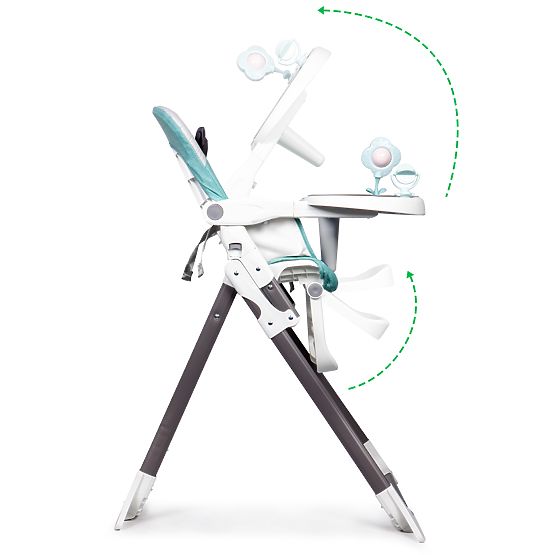 Chaise de salle à manger renne - blanc-turquoise