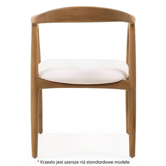 Chaise en bois Ludvika, arrondie, naturel/crème