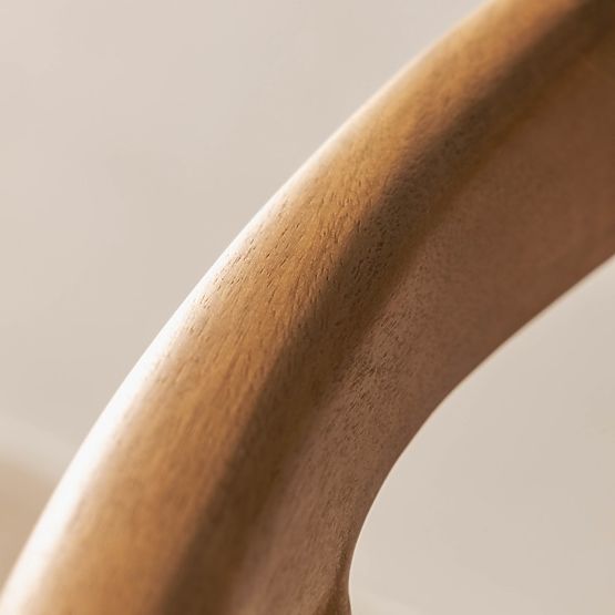 Chaise en bois Ludvika, arrondie, naturel/crème