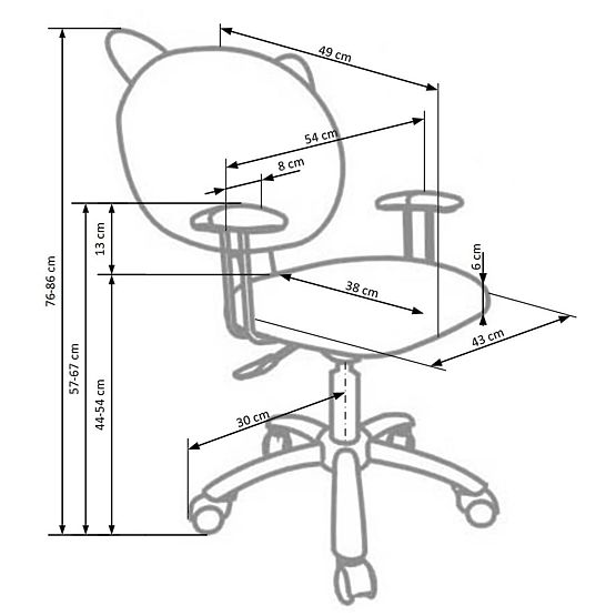 Chaise pour enfants Kitty - rose