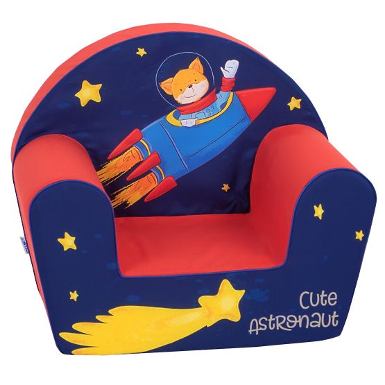 Fauteuil enfant Renard dans une fusée spatiale - bleu-rouge
